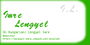 imre lengyel business card